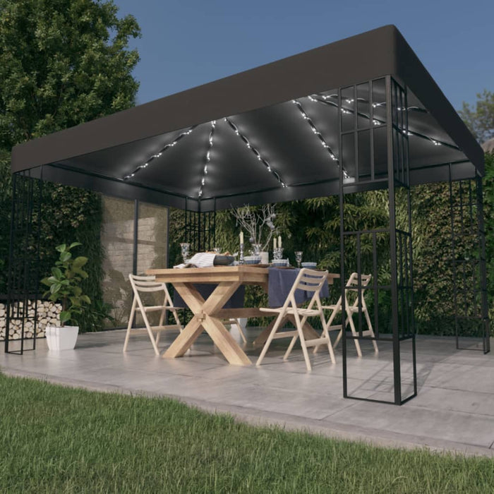 Pavilion cu șir de lumini LED, antracit, 3x4 m - WALTI WALTI