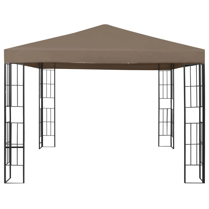 Pavilion cu șiruri de lumini LED, gri taupe, 3x3 m - WALTI WALTI