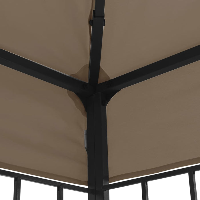 Pavilion cu șiruri de lumini LED, gri taupe, 3x3 m - WALTI WALTI