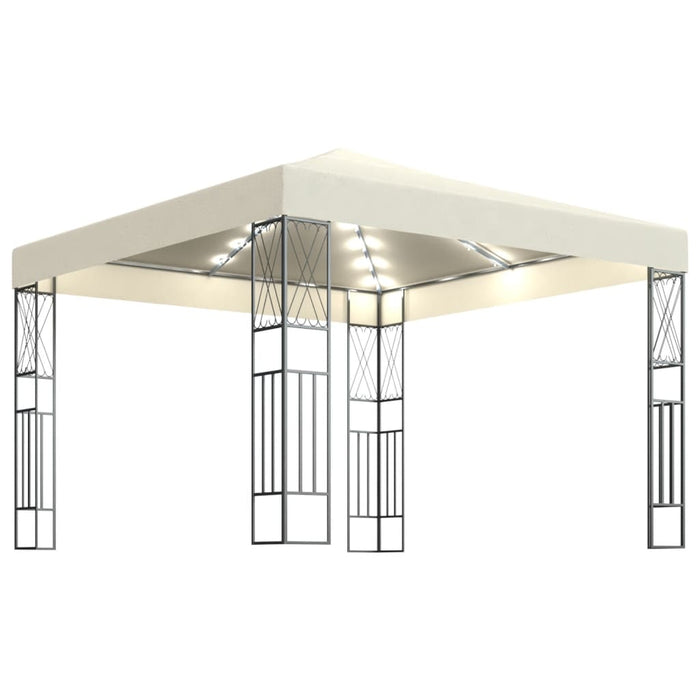 Pavilion cu șir de lumini, crem, 3x3 m, material textil - WALTI WALTI