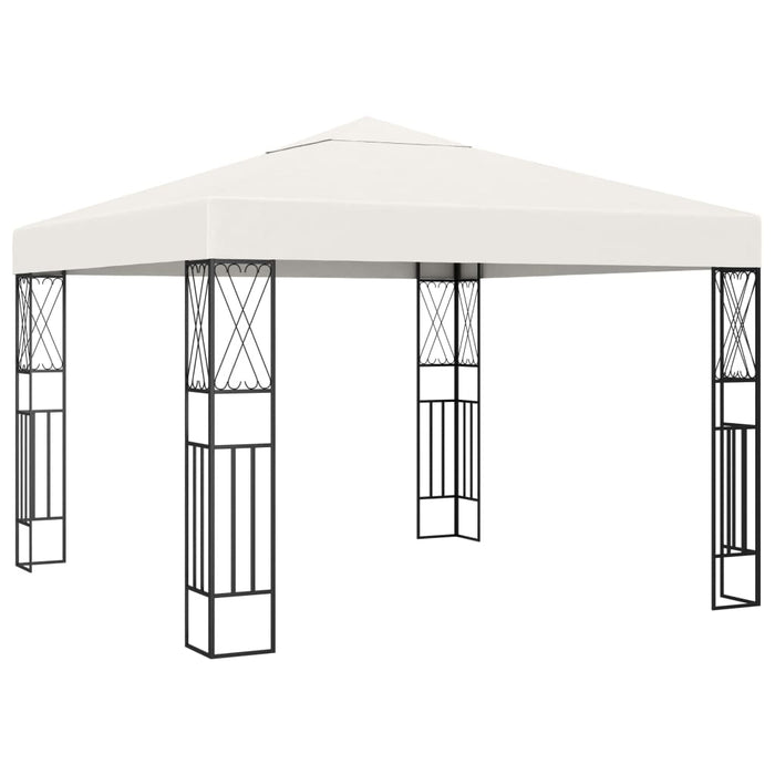 Pavilion cu șir de lumini, crem, 3x3 m, material textil - WALTI WALTI