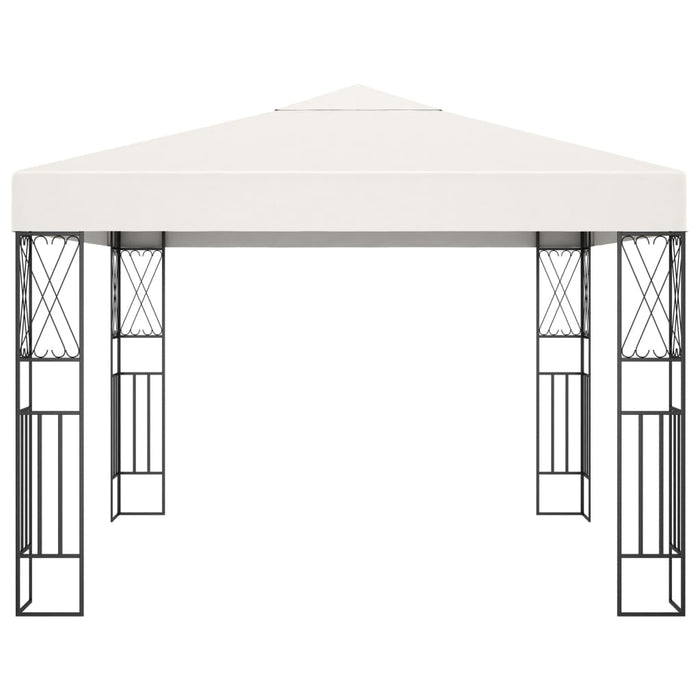 Pavilion cu șir de lumini, crem, 3x3 m, material textil - WALTI WALTI