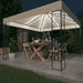 Pavilion cu șir de lumini, crem, 3x3 m, material textil - WALTI WALTI
