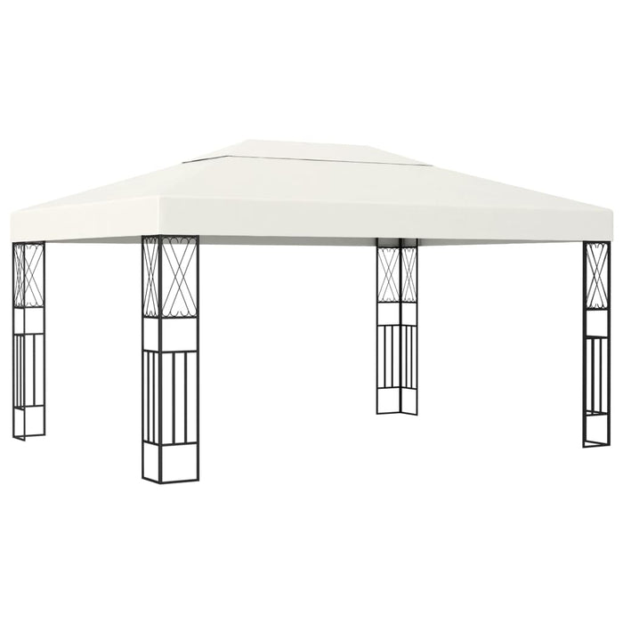Pavilion cu șir de lumini LED, crem, 3x4 m, țesătură - WALTI WALTI