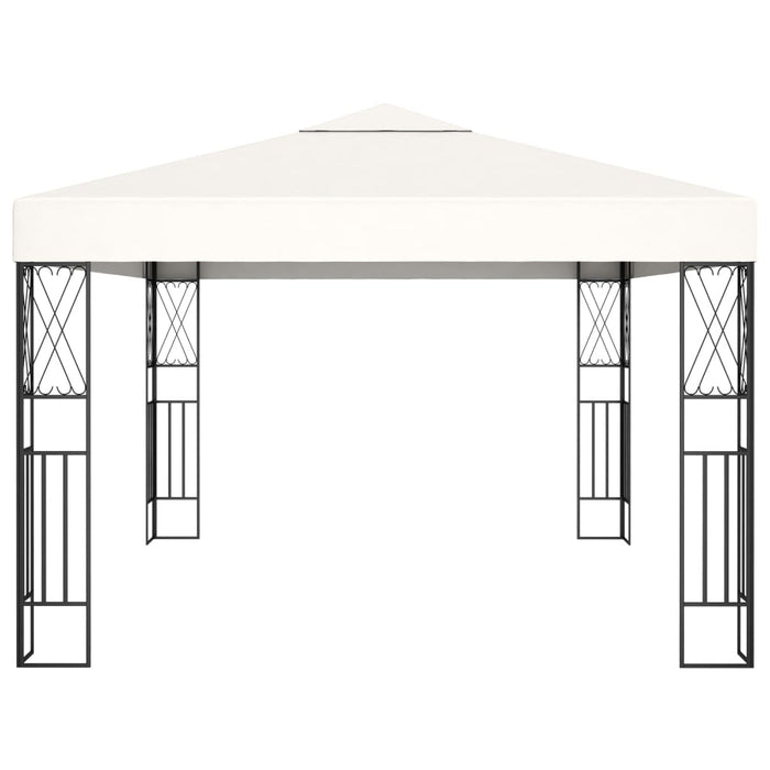 Pavilion cu șir de lumini LED, crem, 3x4 m, țesătură - WALTI WALTI