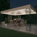 Pavilion cu șir de lumini LED, crem, 3x4 m, țesătură - WALTI WALTI