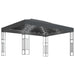 Pavilion cu șir de lumini LED, antracit, 3x4 m, țesătură - WALTI WALTI