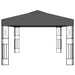 Pavilion cu șir de lumini LED, antracit, 3x4 m, țesătură - WALTI WALTI