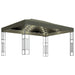 Pavilion cu șiruri de lumini LED, gri taupe, 3x4 m, țesătură - WALTI WALTI