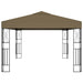 Pavilion cu șiruri de lumini LED, gri taupe, 3x4 m, țesătură - WALTI WALTI