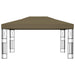 Pavilion cu șiruri de lumini LED, gri taupe, 3x4 m, țesătură - WALTI WALTI