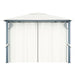 Pavilion cu perdele & șiruri lumini LED, crem, 3x3 m, aluminiu - WALTI WALTI