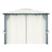 Pavilion cu perdele & șiruri lumini LED, crem, 4x3 m, aluminiu - WALTI WALTI