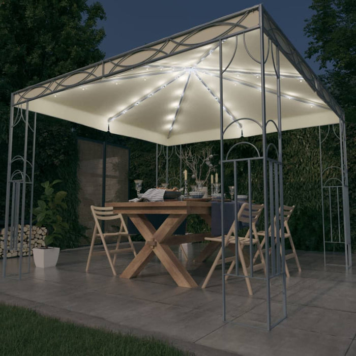 Pavilion cu șir de lumini LED, crem, 300x300 cm - WALTI WALTI