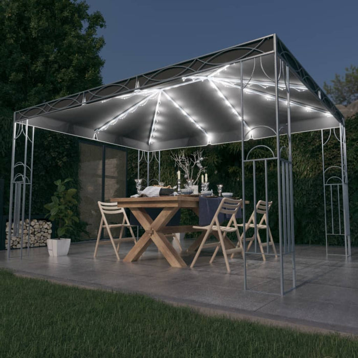 Pavilion cu șir de lumini LED, antracit, 400x300 cm - WALTI WALTI