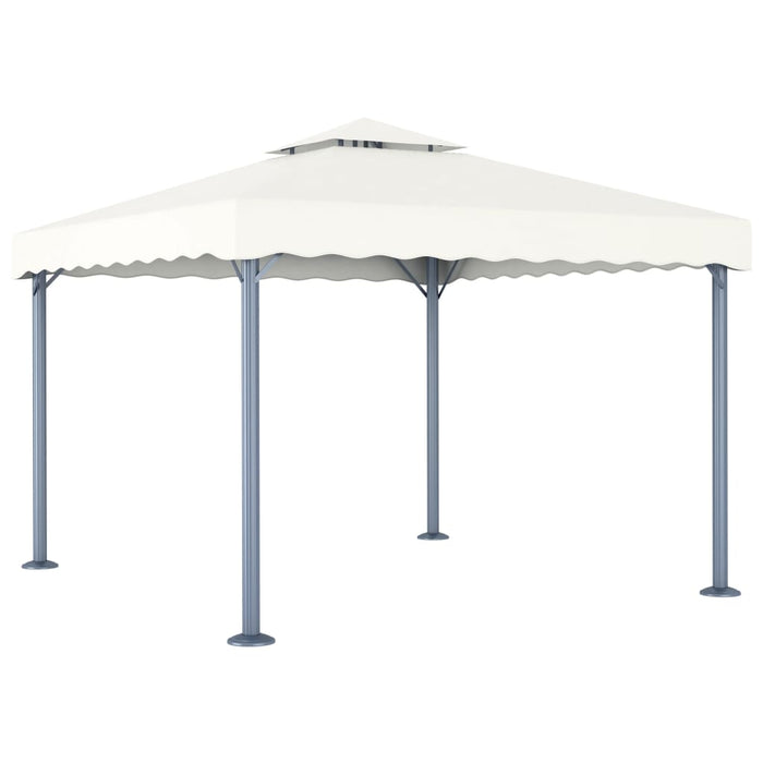Pavilion cu șiruri de lumini LED, crem, 300x300 cm, aluminiu - WALTI WALTI