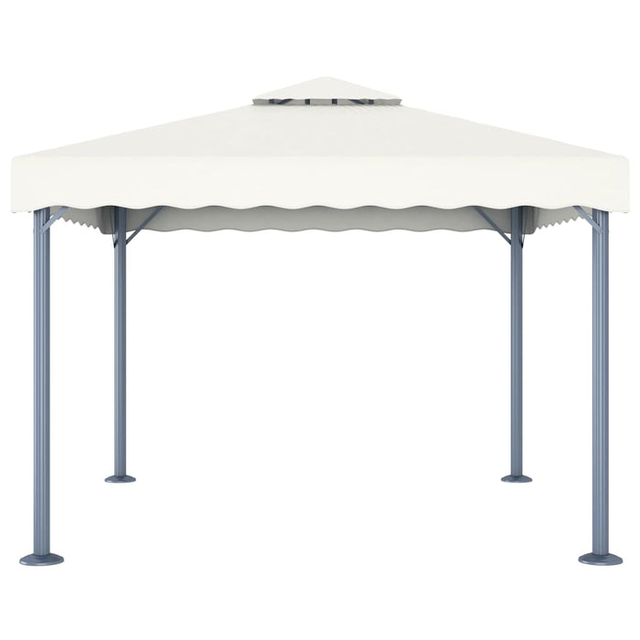 Pavilion cu șiruri de lumini LED, crem, 300x300 cm, aluminiu - WALTI WALTI
