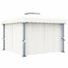 Pavilion cu perdele & șiruri lumini LED, alb crem, 3x3 m - WALTI WALTI