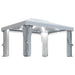 Pavilion cu perdele & șiruri lumini LED, alb crem, 4x3 m - WALTI WALTI