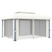 Pavilion cu perdele & șiruri lumini LED, alb crem, 4x3 m - WALTI WALTI