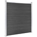 Set de panouri de gard, negru, 353 x 186 cm, WPC - WALTI WALTI