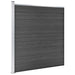 Set de panouri de gard, negru, 353 x 186 cm, WPC - WALTI WALTI