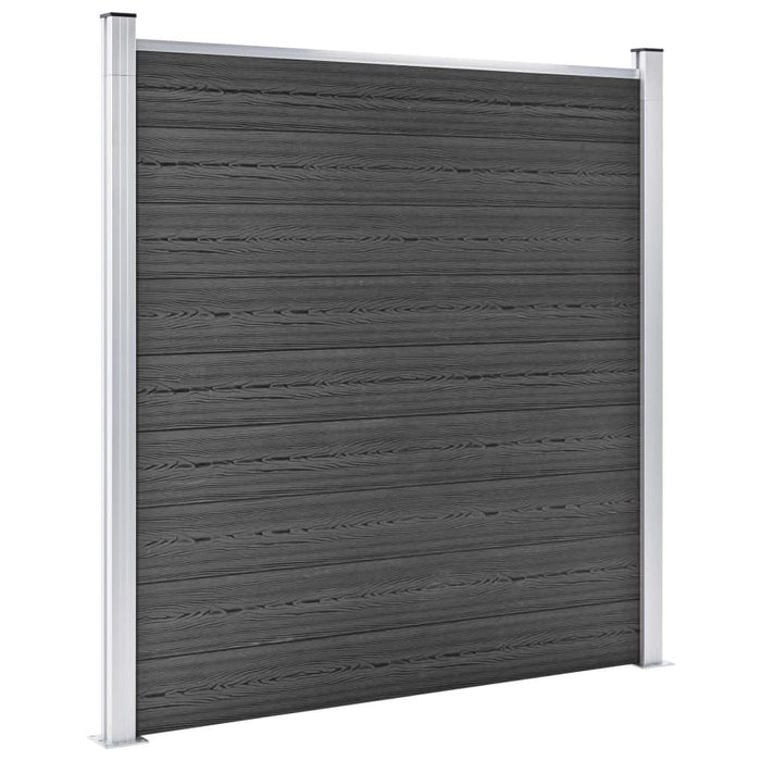 Set de panouri de gard, negru, 526 x 186 cm, WPC - WALTI WALTI