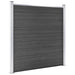 Set de panouri de gard, negru, 526 x 186 cm, WPC - WALTI WALTI
