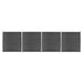 Set de panouri de gard, negru, 699x186 cm, WPC - WALTI WALTI