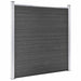 Set de panouri de gard, negru, 699x186 cm, WPC - WALTI WALTI