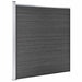 Set de panouri de gard, negru, 699x186 cm, WPC - WALTI WALTI