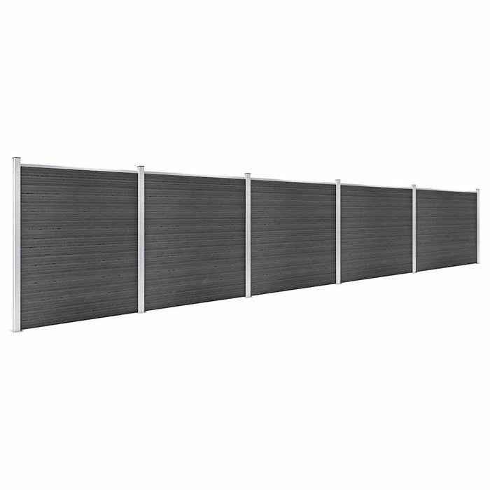 Set de panouri de gard ,WPC , 872x186 cm, negru - WALTI WALTI