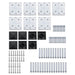 Set de panouri de gard, negru, 1045x186 cm, WPC - WALTI WALTI
