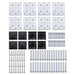 Set de panouri de gard, negru, 1218x186 cm, WPC - WALTI WALTI