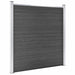 Set de panouri de gard, negru, 1564x186 cm, WPC - WALTI WALTI