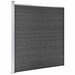 Set de panouri de gard, negru, 1564x186 cm, WPC - WALTI WALTI