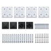 Set de panouri de gard, negru, 446x (105-186) cm, WPC - WALTI WALTI