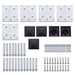 Set de panouri de gard, negru, 619x(105-186) cm, WPC - WALTI WALTI