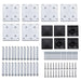 Set de panouri de gard, negru, 792x(105-186) cm, WPC - WALTI WALTI
