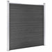 Set de panouri de gard, negru, 792x(105-186) cm, WPC - WALTI WALTI