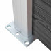 Set de panouri de gard, negru, 792x(105-186) cm, WPC - WALTI WALTI
