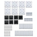 Set de panouri de gard, negru, 965x(105-186) cm, WPC - WALTI WALTI
