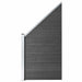 Set de panouri de gard, negru, 965x(105-186) cm, WPC - WALTI WALTI