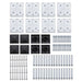 Set de panouri de gard, 1138x(105-186) cm, negru, WPC - WALTI WALTI
