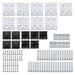 Set de panouri de gard, negru, 1311x(105-186) cm, WPC - WALTI WALTI