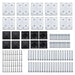Set de panouri de gard, negru, 1484x(105-186) cm, WPC - WALTI WALTI
