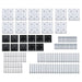 Set de panouri de gard, negru, 1657x(105-186) cm, WPC - WALTI WALTI