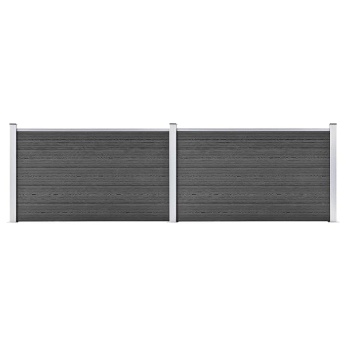 Set de panouri de gard, negru, 353 x 105 cm, WPC - WALTI WALTI