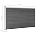 Set de panouri de gard, negru, 353 x 105 cm, WPC - WALTI WALTI
