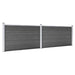 Set de panouri de gard, negru, 353 x 105 cm, WPC - WALTI WALTI